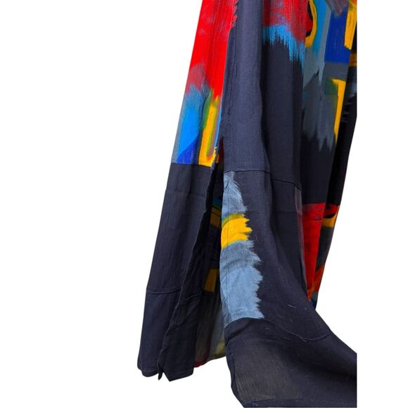 Vintage We Be Bop Women’s 1X Midi Tank Dress Abstract Artsy Multicolor 90s NEW - Picture 4 of 5